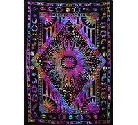 ICC Poster Wall Hanging Tapestries Tapestry Bohemian Decoration Psychedelic Hippie Large Vintage Gift Wall Hanging Dorm Decor Blanket Hippy Rasta Reggie Collage Mat Decoration (Multi Purple)