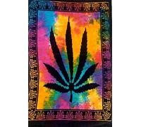 ICC Weed Tapestry Wall Hanging Marijuana Cannabis leaf Poster Hippie Decor Pot Flag Dorm Collage Color Me Weed Bohemian psychedelic Small Hippie Rasta Tapestries 54 x 60 inches multi-color