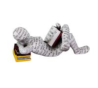 iccttoo Bookworm Sculpture, Resin Reading Woman Figurine Modern Style Figurine,Innovative Lady Reading Pulp Molding, for Table, Office, Desk, Living Room,Bedroom, Hotels, Home Bookshelf Decor
