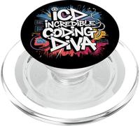 ICD Incredible Coding Diva Medical Coder Humor PopSockets PopGrip for MagSafe