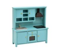 ICDKOYK 112 Scale Mini House Wooden Kitchen Furniture Dollhouse Kitchen Cabinet Is Graduation Celebrations Not Easy To Deformation Miniature Dollhouse Accessories Showcase Decor