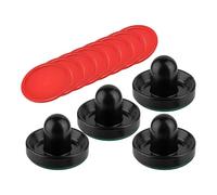 ICDKOYK Air Hockey Pushers Accessories Sports Game Equipment Provide Smooth Gameplay Family Fun Experience Durable And Environment Friendly Green Felt Bottom Is Very Thick , Black , 96x60mm