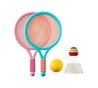 ICDKOYK Badminton Rackets Children Shuttlecocks Racquet Available In Lightweight Models Young Beginners And Badminton Ball.Sizeracket 39cmx23cm/15.35inch X 9.06inch, Pink Blue, 39x23cm