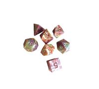 ICDKOYK Brightly Colored Polyhedral Dice Set 7 PCS Double Colors Features Sharp Edge Entertainment Dice Roll Large Number On Each Side For Easy Reading. Double Color Polyhedral Set Colors