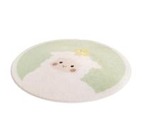 ICDKOYK Cartoon Animal Round Carpet for Playful and Fun Atmosphere Thickened Large Area Living Room Carpet Polyester Soft, Warm Sheep