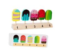 ICDKOYK Cognitive Development Wooden Ice Cream Stand Inspiring Creativity In Kids With Engaging Pretend Play Food Kitchen Accessories Realistic Play Food Toys