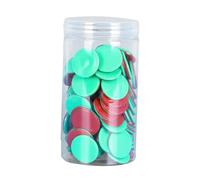 ICDKOYK Counting Counters Markers For Math Practice Bingo Chips Are Durable ABS Educational Tools For Learning And Fun Learning Counters Disc Bingo Chip Counting Discs, Red Green, 25mm