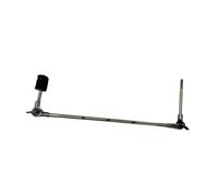 ICDKOYK Cymbal Stand Drum Kits Extension Clamp Removable Adjustable Heavy Duty Cymbal Holder Drum Accessories Clamp Arm Attachment Percussion Instrument, Silver, Black, L