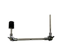 ICDKOYK Cymbal Stand Drum Kits Extension Clamp Removable Adjustable Heavy Duty Cymbal Holder Drum Accessories Clamp Arm Attachment Percussion Instrument, Silver, Black, S