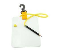 ICDKOYK Diving Writing Slate Underwater Communication Tool Essential For Scuba Divers Making Messages Easy To Share Underwater Writing Board With Pencil Divers Slate, White, Yellow, 15.3x12.7cm