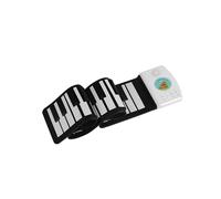ICDKOYK Electric Digital Roll Up Keyboard Piano Portable and Compact, Black White, 71x13.5x0.9cm