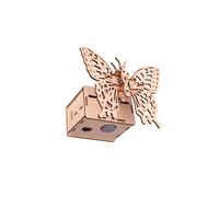 ICDKOYK Engaging Wooden Creative Diy Butterfly Flying Gear Educational Set Motor Assembly Engineering Toys Physics Kit Fun Activity Building Toy Model School Student Electronic