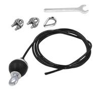 ICDKOYK Fitness DIY Pulley Cable Biceps Attachments Strength Training Cord Experience At Home With Adjustable Length And Steel Fitness DIY Pulley Cable Biceps Attachments Home, Black, 250cm