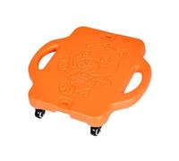 ICDKOYK Floor Board With Handle For Kids With Rollers Heavy Duty Indoor Play Scooter Rocker Training Equipment Fun Exercise Tool Sport Flat Scooter For Kids Children Gym Indoor, Orange, 40x43x11cm