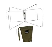 ICDKOYK Foldable Cooler Stand Folding Cooler Stand Outdoor Patio Camping BBQ Ice Chest Holder For Hiking Cooking Picnic Universal Rack Insulated Ice Bucket Holder, Silver, 45x27x21cm