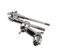 ICDKOYK Heavy-Duty Drum Extension Clamp Metal Drum Clamp Holder Adjustable Mount For Snare And Cymbal Kits Ensuring Durability And Longevity. Also Guarantees Firm Connection To, Silver, S