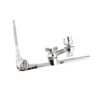 ICDKOYK Heavy-Duty Drum Extension Clamp Metal Drum Clamp Holder Adjustable Mount For Snare And Cymbal Kits Ensuring Durability And Longevity. Also Guarantees Firm Connection To, Silver, M