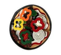 ICDKOYK Interactive Pizza Toys Felt Pizza Food Set Fun Way For Kids To Learn Through Engaging Pretend Play Easy To Carry And Store Pretend Play Set Role Toy Kids Boys