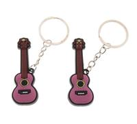 ICDKOYK Mini Music Instrument Keyring Guitar Keychain Key Chain Piano Key Chain Keyring Unique Gift For Music Lover Miniature Car Hanging Decoration Folk Guitar Holder