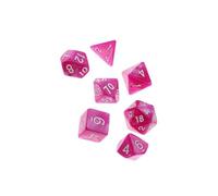 ICDKOYK Party Game Dice Polyhedral Dice Table Games DND RPG Set Features 7PCS D20 D12 D10 D8 D6 D4 Large Easy To Read Numbers D20 D12 D10 D8 D6 D4 One, Rose