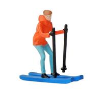 ICDKOYK People Figures Miniature Scene DIY Model People Figurines Toy 1/87 Scale Resin High Precision Workmanship Figures Model Character Home Desktop Decor, Orange, 1:64