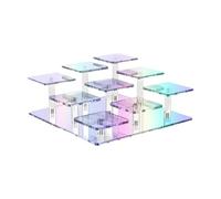 ICDKOYK Premium Cupcake Stand Figures Cupcake Collectibles Enhances Presentation Of Sweet Treats And Decorative Items Acrylic Display Stand Storage Rack Sturdy Shelf, Colorful, 10.31x10.31x7.87 inch