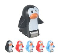 ICDKOYK Preschool Toy Figure Playsets Slide Playset Exciting Track Slide Toys For Learning Fun Adventures With Animal Models Race Track Toy Animals Stairs Toddlers , 6 pcs penguin , 2.5x2.5cm