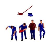 ICDKOYK Resin Model Train Layout Architectural Building Stunning Diorama Figures Intricate Details Visual Appeal Tiny People Diorama Model People Layout Decor, blue, height 2.8cm