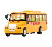 ICDKOYK School Bus Toy Mock Crawling Game For 4 Child Kids Car Interactive Truck Engineering Vehicle Learning Development Motor Skill Kids Inertia Toy Car With Light Music Sliding