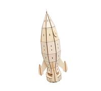 ICDKOYK STEM Building Project For Kids Rocket Model Kit Offers Hands-On Learning Experiences Develop Important Skills And Knowledge DIY Wood Kids Sciences Experiment Kits Ages 3-12