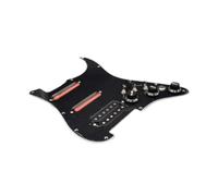 ICDKOYK Sturdy Loaded Electric Guitar Pickguard SSH Pickup Easy To Install High Performance Guitar Loaded Pickguard Is Made Of Pvc And Ceramic Electric Pick Guard Pickup, Black, 28.1x22.2cm