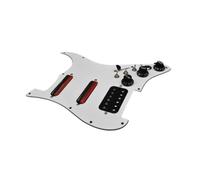 ICDKOYK Sturdy Loaded Electric Guitar Pickguard SSH Pickup Easy To Install High Performance Guitar Loaded Pickguard Is Made Of Pvc And Ceramic Electric Pick Guard Pickup, White, 28.1x22.2cm