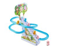 ICDKOYK Track Slide Toys Kids Exciting Climb Stairs Toy Track Set Race Toy Children Roller Coaster Fun Slide Is Made Of Climbing Toys Chasing Playset With Lights Music