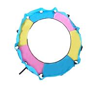 ICDKOYK Trampoline Pad Mat Spring Cover Replacement 360 Degrees Edge Easy To Clean And Prevents Accidents For Children Waterproof Pad Trampoline Outer Circumference, Yellow Blue Pink, 1.4m