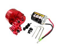 ICDKOYK Transmission 60T Motor Metal Gear Box Set For 1/10 Axial SCX10 Axial SCX10 S Power 60T Metal Gear Box Alloy, Red
