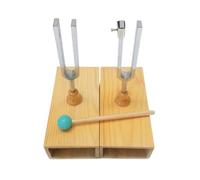 ICDKOYK Tuning Fork Set W/Wood Resonator Box Resonance Case For Experimental Instrument And Teaching Aids Such As Sound Generation Tuning Fork W/Wood Resonator Box Resonance Case