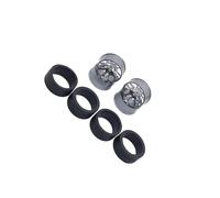 ICDKOYK Waterproof Vehicle Rims Racing With High Performance RC Car Tire Tyres Easy To Install And Lightweight 17mm Replacement 14mm Tire Accessories Cars Truck, Titanium, 24x8.5mm