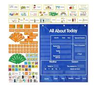 ICDKOYK Weather Pocket Chart With 190 Cards Daily Activities Adding Vibrancy To Classrooms And Engaging Kids In Learning Journeys Classroom Daily Activities Chart Center Dustproof