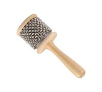 ICDKOYK Wooden Cabasa Hand Shaker Kids Gift Percussion Instrument For Teaching Music In Classrooms Cabasa Sounds Come Effortlessly Ribbed Stainless Steel Cylinder And Stainless, Dia 6.5cm