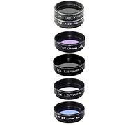 ICE 1.25" Telescope Filter Set 6 Filters Variable Polarizer, LiPoMax, Moon, IR/UV Cut, Jupiter & Wallet Optical Glass