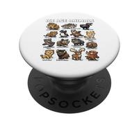 Ice Age Animals Cute Cartoon Prehistoric Animals PopSockets Adhesive PopGrip