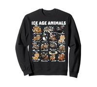 Ice Age Animals Cute Cartoon Prehistoric Animals Sweatshirt