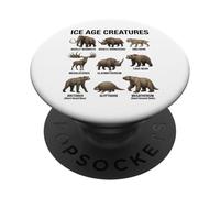 Ice Age Creatures Paleontology Prehistoric Mammals PopSockets Adhesive PopGrip