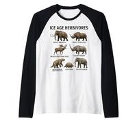 Ice Age Herbivores Prehistoric Mammals Paleontology Raglan Baseball Tee