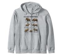 Ice Age Herbivores Prehistoric Mammals Paleontology Zip Hoodie