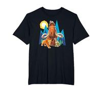 Ice Age Manfred Diego Sid and Scrat Cutout Mountains T-Shirt, Men's Big and Tall, Black, 5X Tall