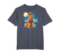 Ice Age Manfred Diego Sid and Scrat Cutout Mountains T-Shirt, Men's Big and Tall, Heather Blue, 3X Tall