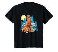 Ice Age Manfred Diego Sid and Scrat Cutout Mountains T-Shirt, Youth, Black, 2T