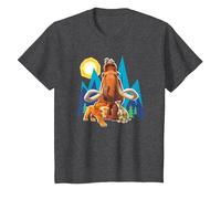 Ice Age Manfred Diego Sid and Scrat Cutout Mountains T-Shirt, Youth, Dark Heather Grey, 3T