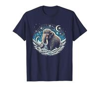 Ice Age Woolly Mammoth Starry Night Cool Mammoth Costumes T-Shirt, Men, Navy Blue, Medium